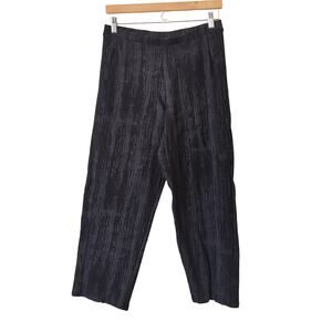 Matthildur Womens Pants Medium Gray Black Balloon Peru Pima Cotton Lagenlook Art